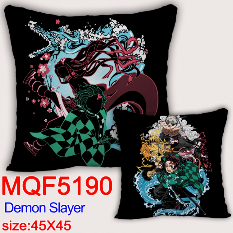 Demon Slayer Kimets Square double-sided full-color pillow cushion 45X45CM NO FILLING  MQF 5190