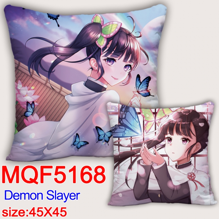 Demon Slayer Kimets Square double-sided full-color pillow cushion 45X45CM NO FILLING  MQF 5168