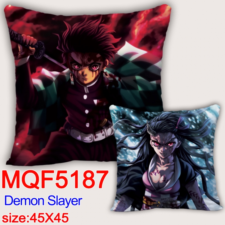Demon Slayer Kimets Square double-sided full-color pillow cushion 45X45CM NO FILLING MQF 5187