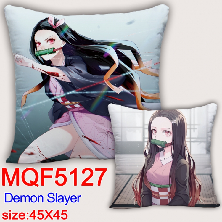 Demon Slayer Kimets Square double-sided full-color pillow cushion 45X45CM NO FILLING  MQF 5127