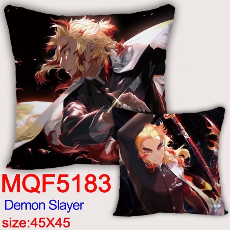 Demon Slayer Kimets Square double-sided full-color pillow cushion 45X45CM NO FILLING MQF 5183
