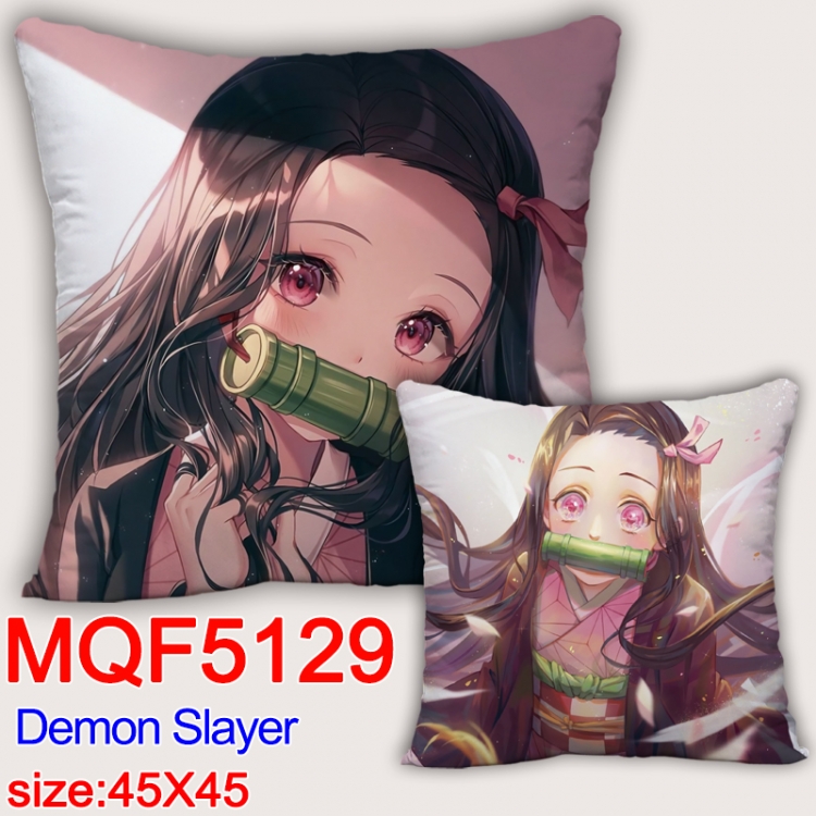 Demon Slayer Kimets Square double-sided full-color pillow cushion 45X45CM NO FILLING  MQF 5129