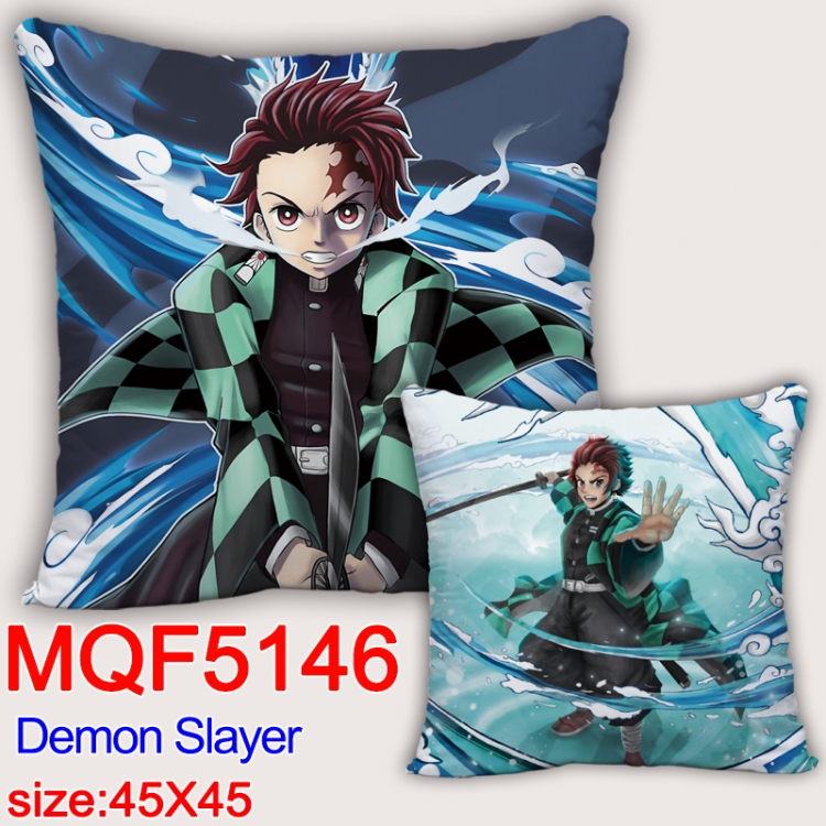 Demon Slayer Kimets Square double-sided full-color pillow cushion 45X45CM NO FILLING MQF 5146