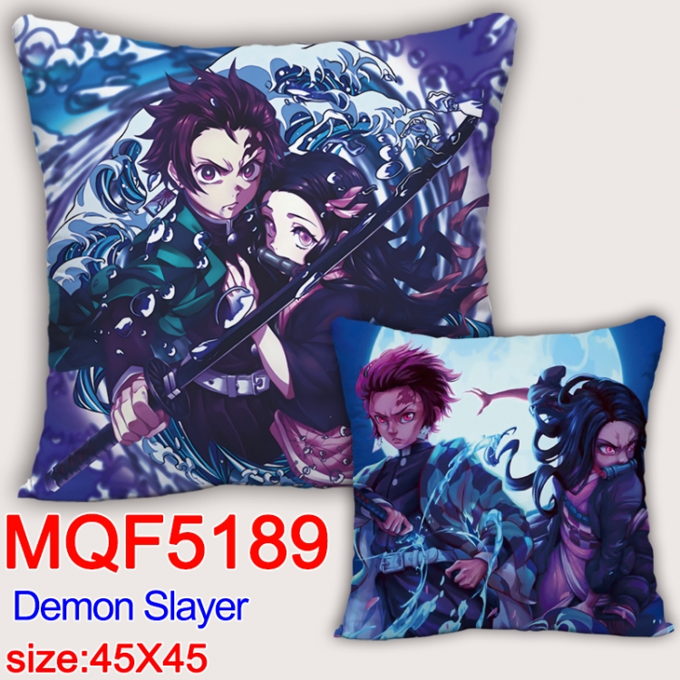 Demon Slayer Kimets Square double-sided full-color pillow cushion 45X45CM NO FILLING MQF 5189
