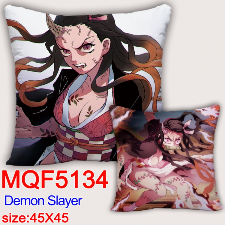 Demon Slayer Kimets Square double-sided full-color pillow cushion 45X45CM NO FILLING  MQF 5134