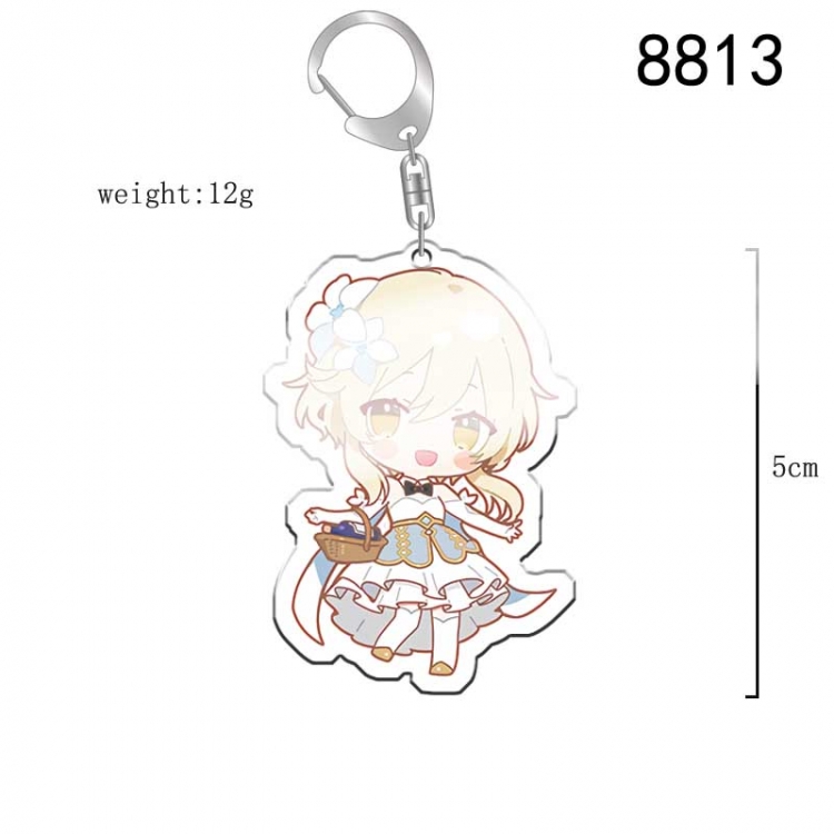 Genshin Impact Anime acrylic Key Chain price for 5 pcs  8813