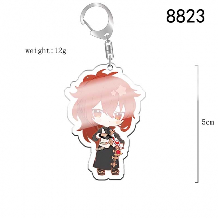 Genshin Impact Anime acrylic Key Chain price for 5 pcs 8823