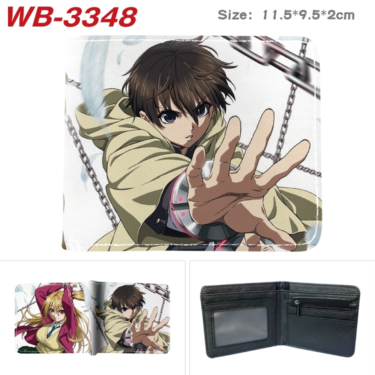 Meet for 5 seconds to start fighting Anime color book two-fold leather wallet 11.5X9.5X2CM  WB-3348A