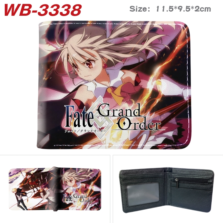 FGO  color book two-fold leather wallet 11.5X9.5X2CM  WB-3338A