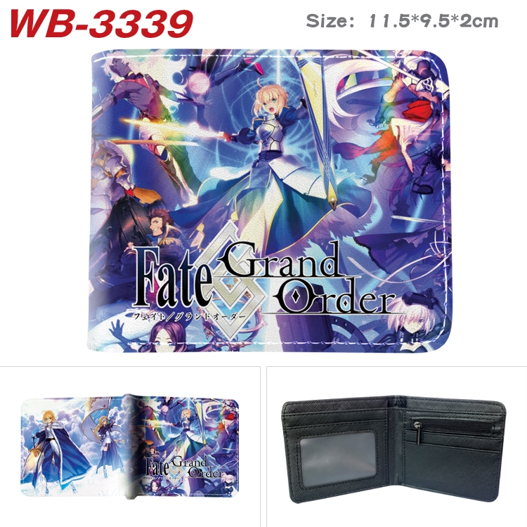 FGO  color book two-fold leather wallet 11.5X9.5X2CM WB-3339A