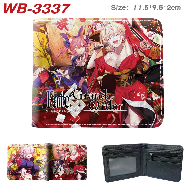 FGO  color book two-fold leather wallet 11.5X9.5X2CM   WB-3337A
