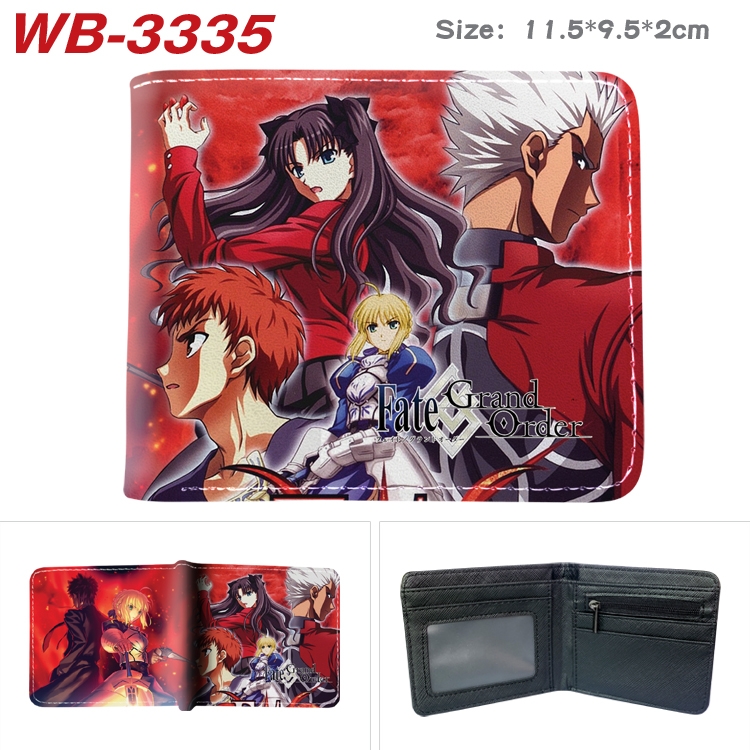 FGO  color book two-fold leather wallet 11.5X9.5X2CM  WB-3335A