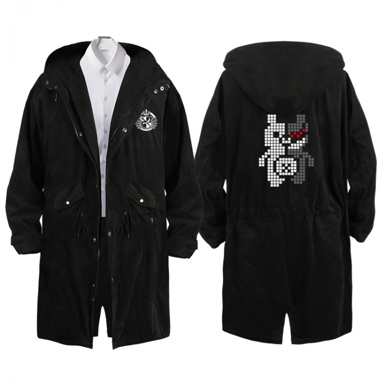  Dangan-Ronpa Anime Peripheral Hooded Long Windbreaker Jacket from S to 3XL