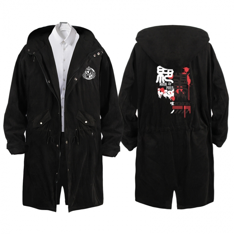  Dangan-Ronpa Anime Peripheral Hooded Long Windbreaker Jacket from S to 3XL