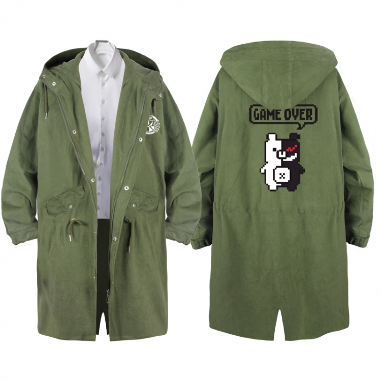  Dangan-Ronpa Anime Peripheral Hooded Long Windbreaker Jacket from S to 3XL