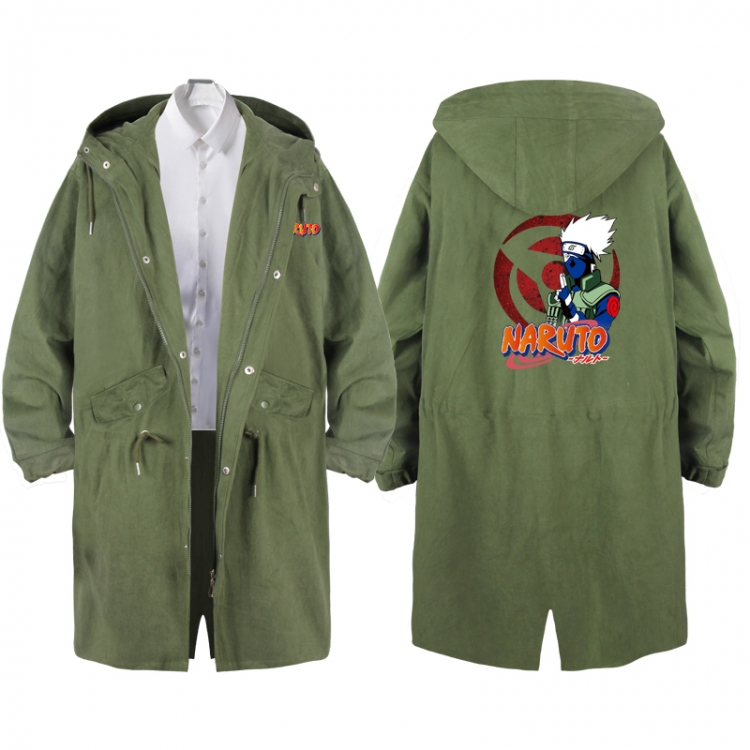 Naruto  Anime Peripheral Hooded Long Windbreaker Jacket from S to 3XL