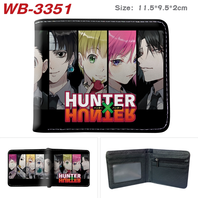 HunterXHunter Anime color book two-fold leather wallet 11.5X9.5X2CM   WB-3351A
