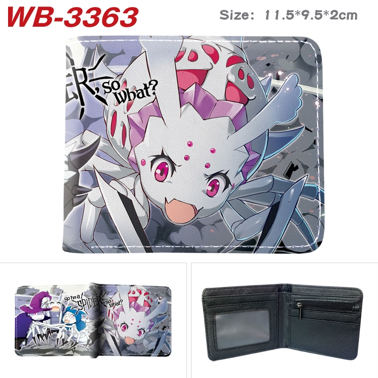 What about turning into a spider Anime color book two-fold leather wallet 11.5X9.5X2CM  WB-3363A