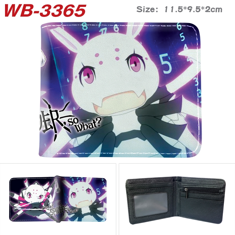 What about turning into a spider Anime color book two-fold leather wallet 11.5X9.5X2CM  WB-3365A
