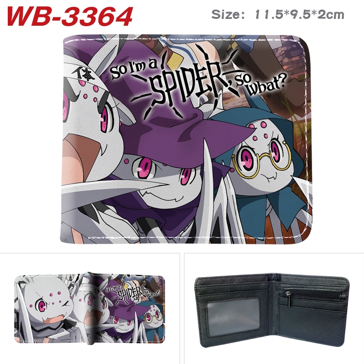 What about turning into a spider Anime color book two-fold leather wallet 11.5X9.5X2CM  WB-3364A