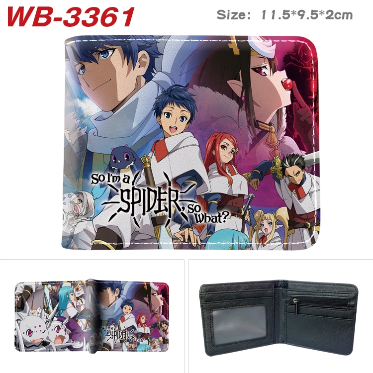 What about turning into a spider Anime color book two-fold leather wallet 11.5X9.5X2CM   WB-3361A