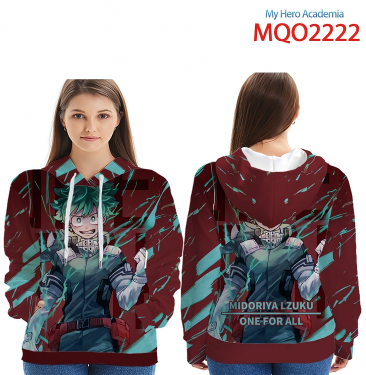 My Hero Academia Full Color Patch pocket Sweatshirt Hoodie  from XXS to 4XL   MQO-2222