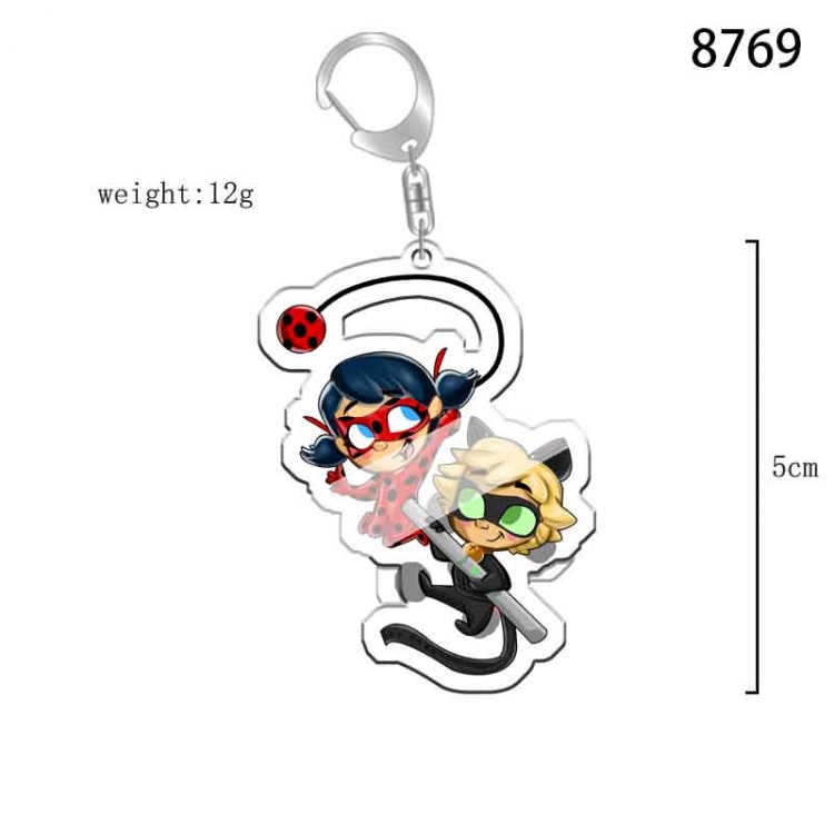 Ladybug Girl  Anime acrylic Key Chain  price for 5 pcs 8769