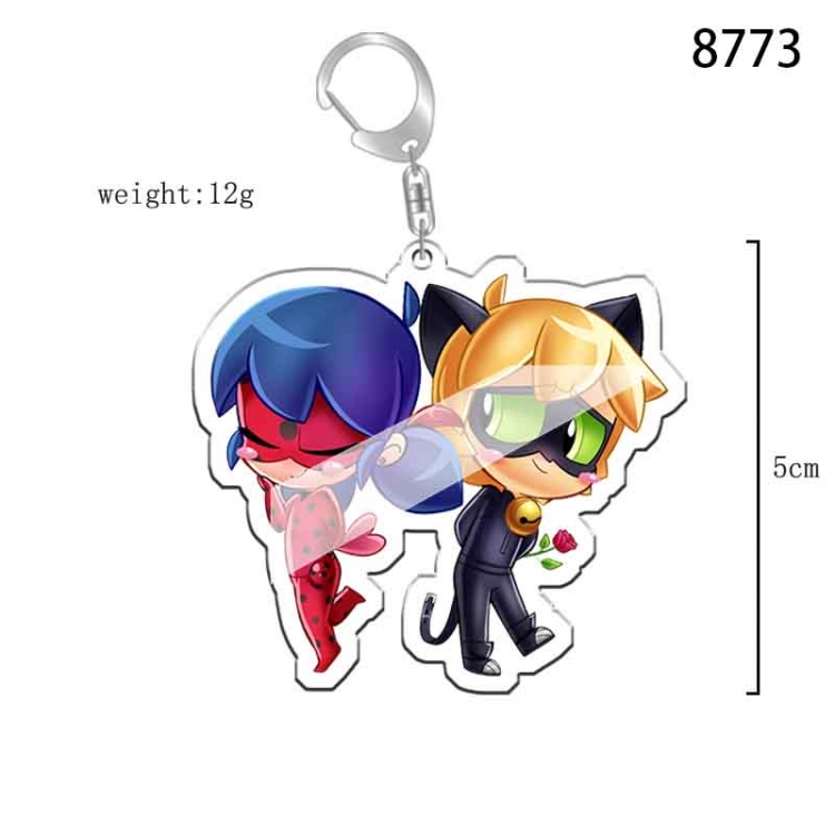 Ladybug Girl  Anime acrylic Key Chain  price for 5 pcs 8773