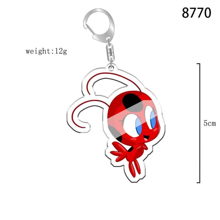 Ladybug Girl  Anime acrylic Key Chain  price for 5 pcs 8770