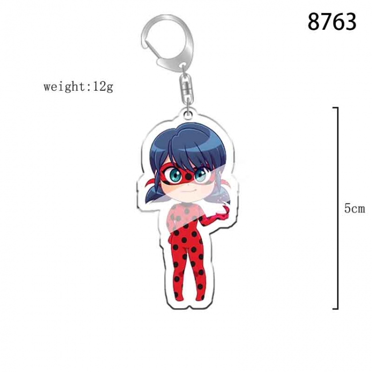 Ladybug Girl  Anime acrylic Key Chain  price for 5 pcs 8763