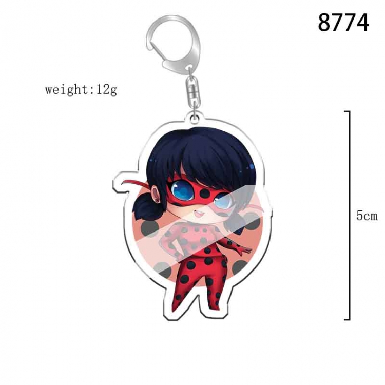 Ladybug Girl  Anime acrylic Key Chain  price for 5 pcs 8774