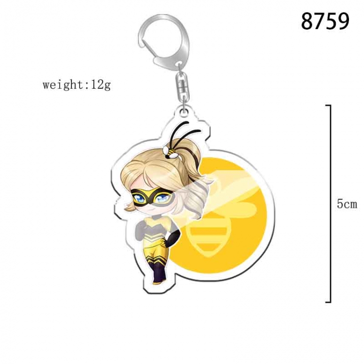 Ladybug Girl  Anime acrylic Key Chain  price for 5 pcs 8759