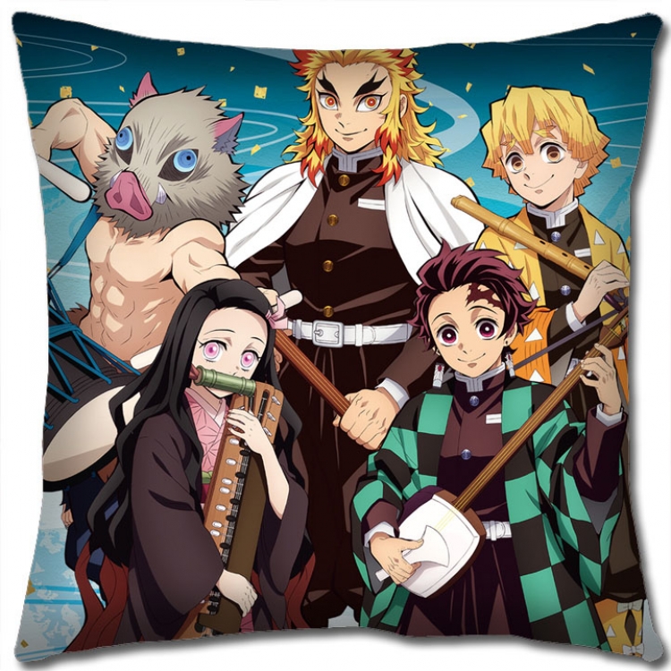 Demon Slayer Kimets Anime square full-color pillow cushion 45X45CM NO FILLING G4-401