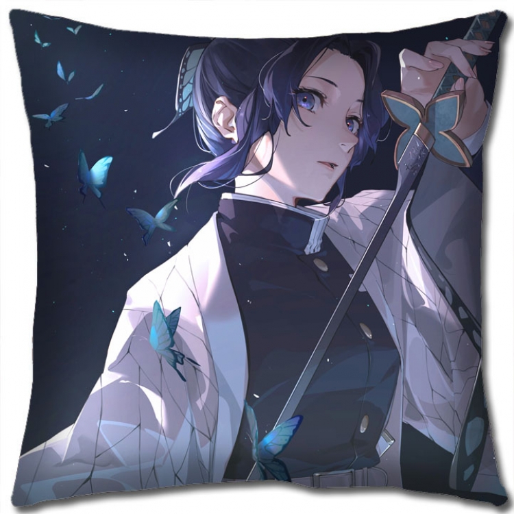 Demon Slayer Kimets Anime square full-color pillow cushion 45X45CM NO FILLING   G4-413