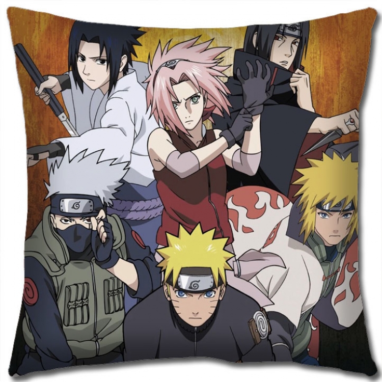 Naruto Anime square full-color pillow cushion 45X45CM NO FILLING  H7-535