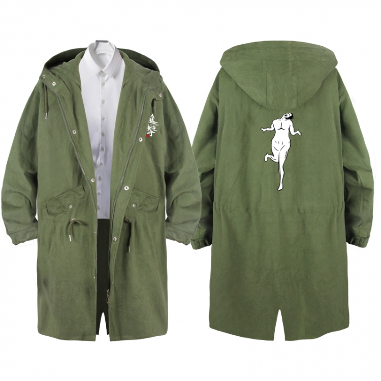 Shingeki no Kyojin  Anime Peripheral Hooded Long Windbreaker Jacket from S to 3XL