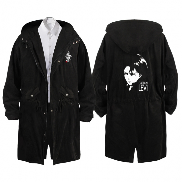 Shingeki no Kyojin  Anime Peripheral Hooded Long Windbreaker Jacket from S to 3XL