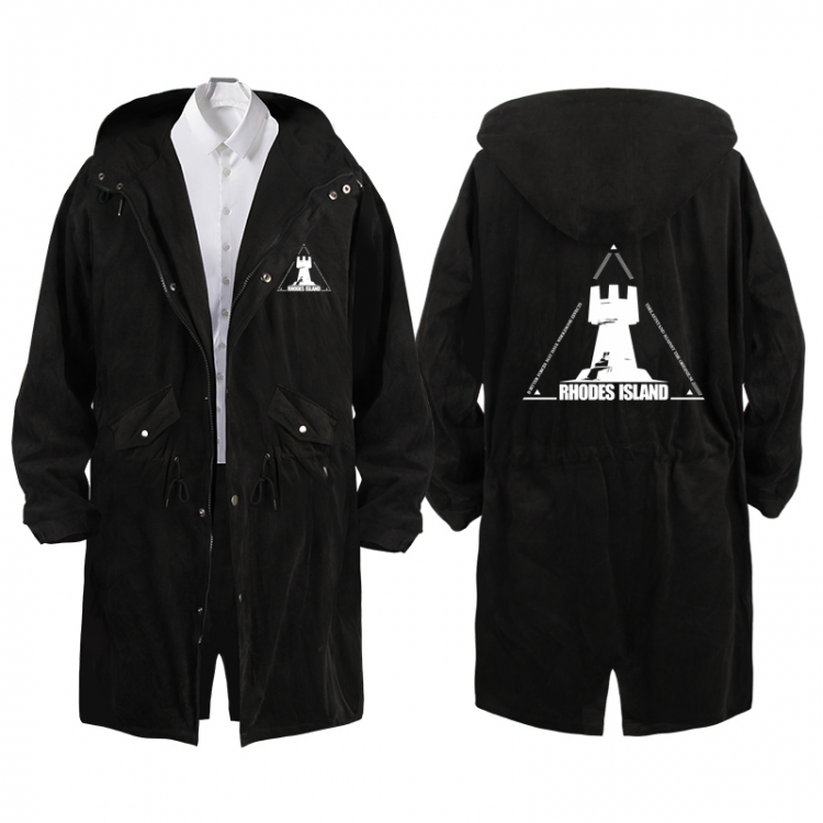 Arknights  Anime Peripheral Hooded Long Windbreaker Jacket from S to 3XL