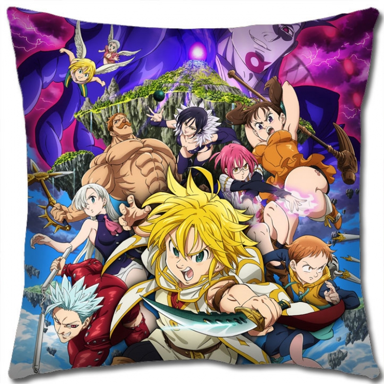 The Seven Deadly Sins Anime square full-color pillow cushion 45X45CM NO FILLING   N1-27