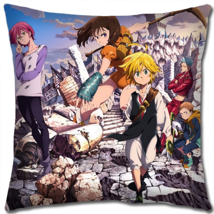The Seven Deadly Sins Anime square full-color pillow cushion 45X45CM NO FILLING N1-4
