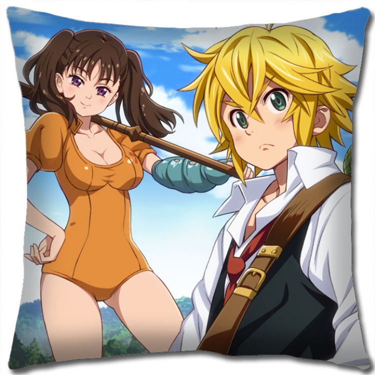 The Seven Deadly Sins Anime square full-color pillow cushion 45X45CM NO FILLING  N1-56