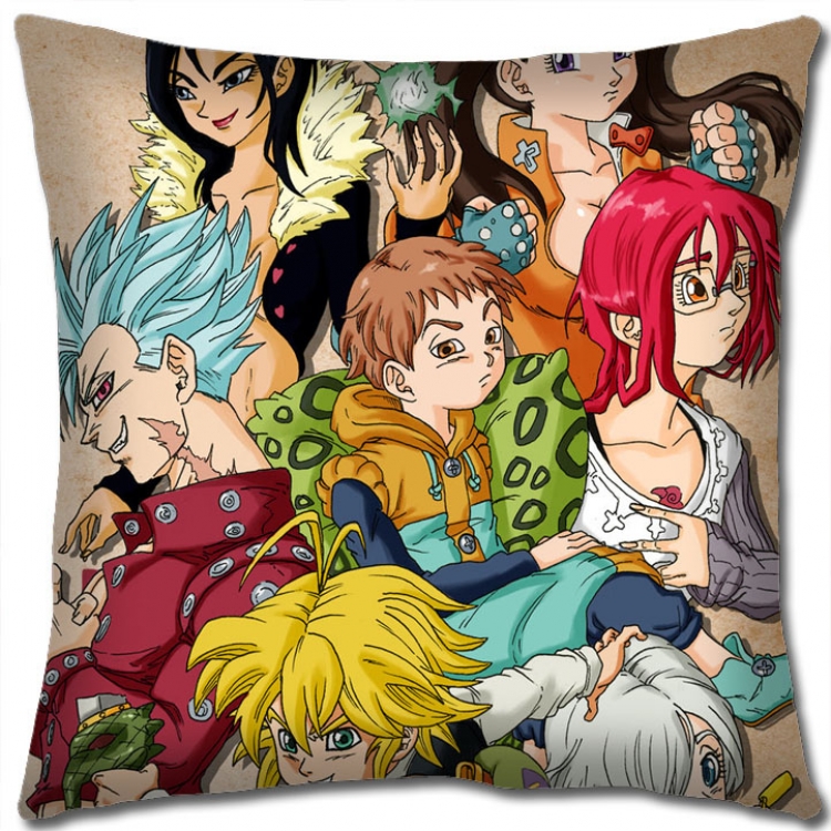 The Seven Deadly Sins Anime square full-color pillow cushion 45X45CM NO FILLING  N1-26