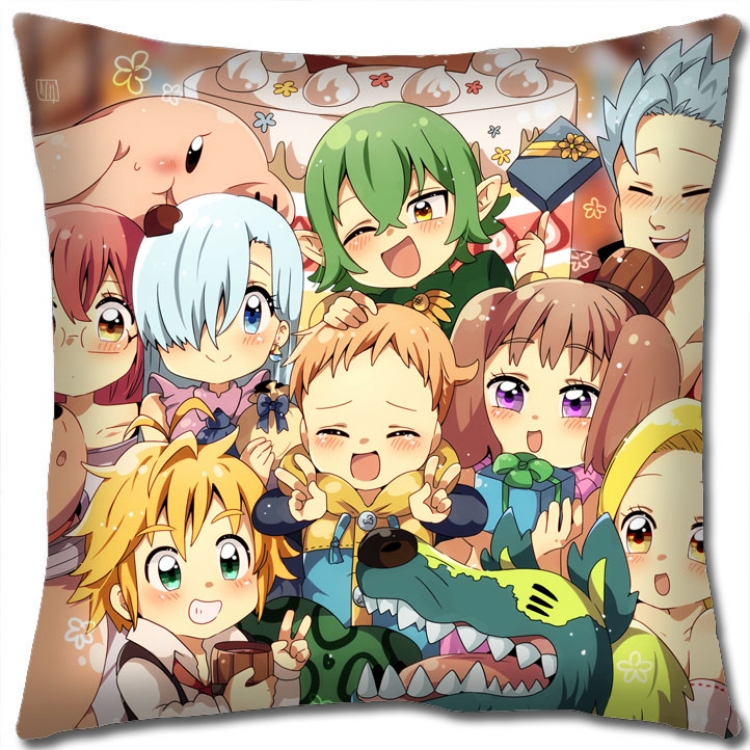 The Seven Deadly Sins Anime square full-color pillow cushion 45X45CM NO FILLING  N1-24