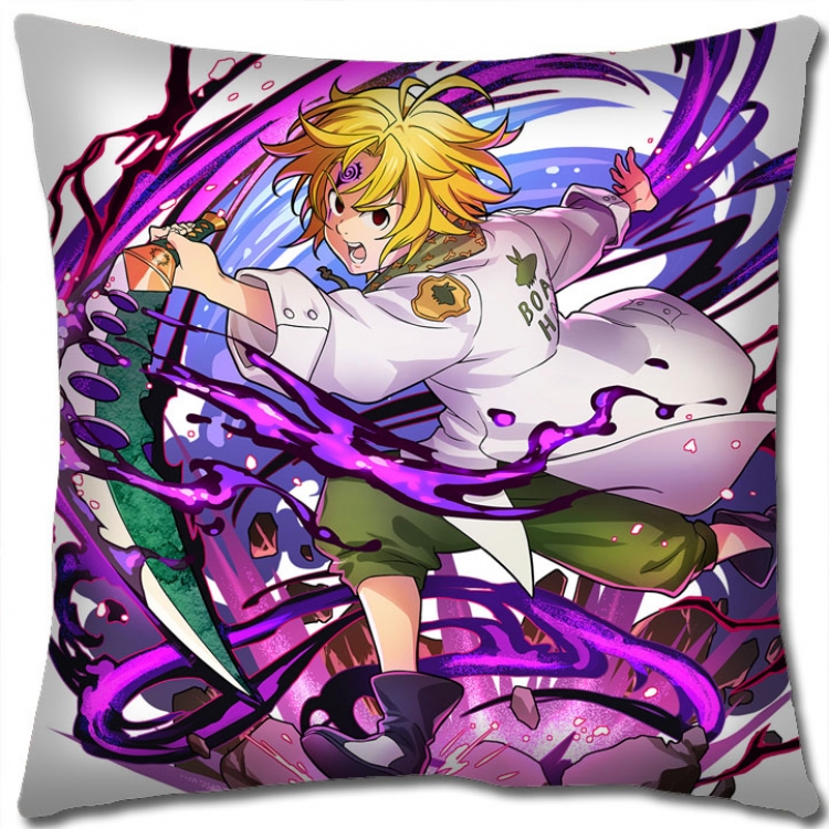 The Seven Deadly Sins Anime square full-color pillow cushion 45X45CM NO FILLING  N1-101