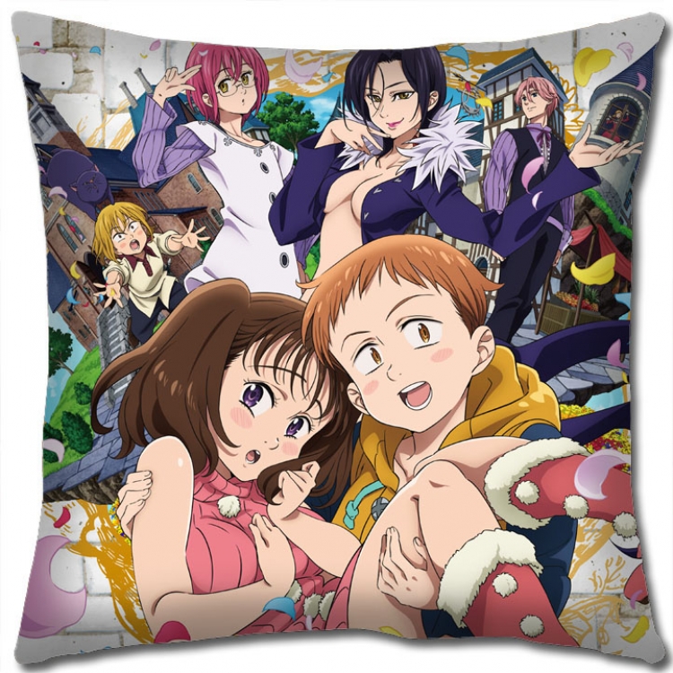 The Seven Deadly Sins Anime square full-color pillow cushion 45X45CM NO FILLING N1-19