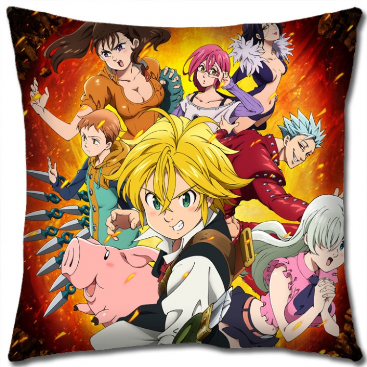 The Seven Deadly Sins Anime square full-color pillow cushion 45X45CM NO FILLING  N1-21