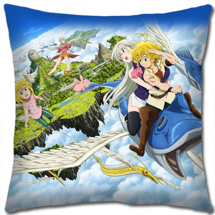 The Seven Deadly Sins Anime square full-color pillow cushion 45X45CM NO FILLING  N1-25