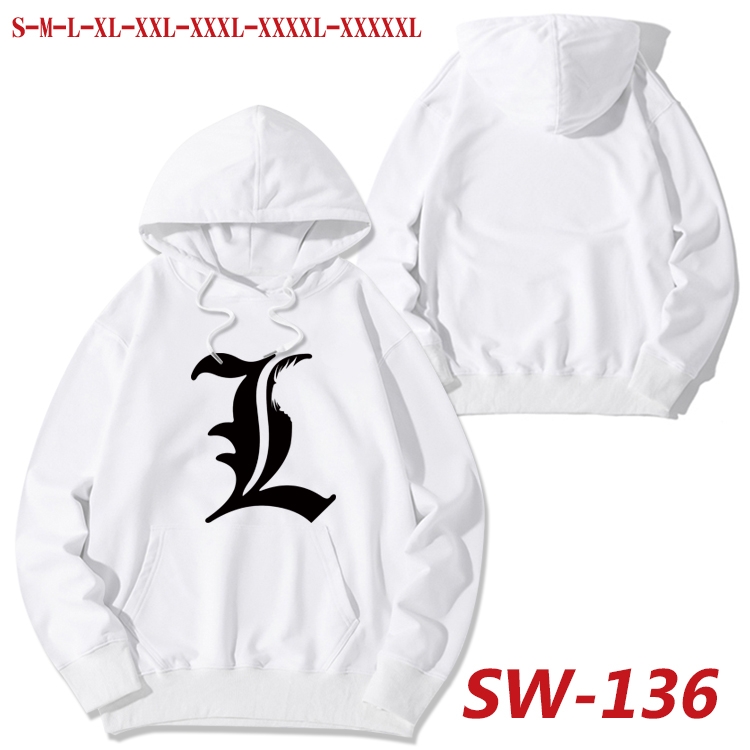 Death note cotton hooded sweatshirt thin pullover sweater from S to 5XL SW-136