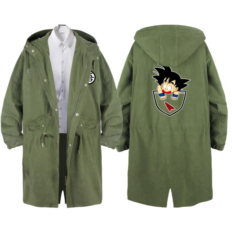 DRAGON BALL  Anime Peripheral Hooded Long Windbreaker Jacket from S to 3XL