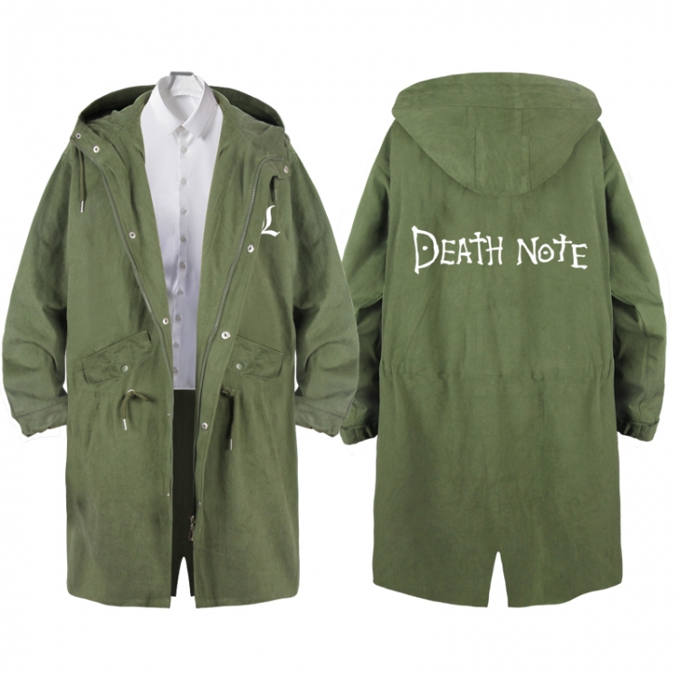 Death note  Anime Peripheral Hooded Long Windbreaker Jacket from S to 3XL